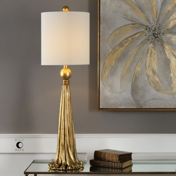 Antiqued Gold Resin Table Lamp