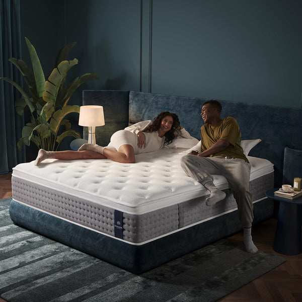 Queen Hybrid Mattress – Gel Memory Foam & Pocketed Coils, Euro Top, Medium Plush