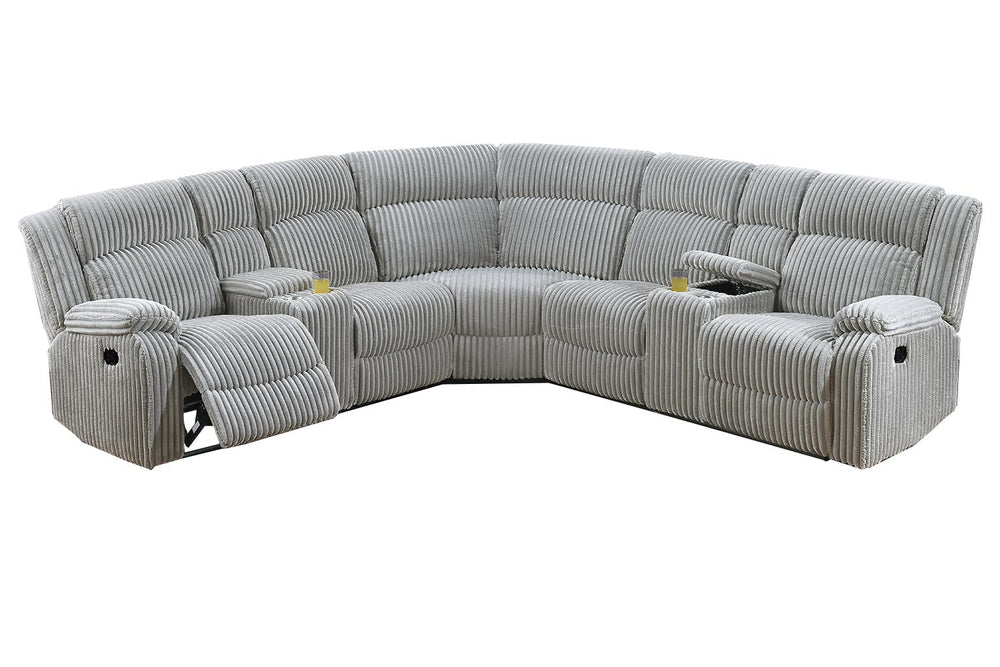 L-Shaped Power Reclining Sectional Sofa with USB Ports & Storage