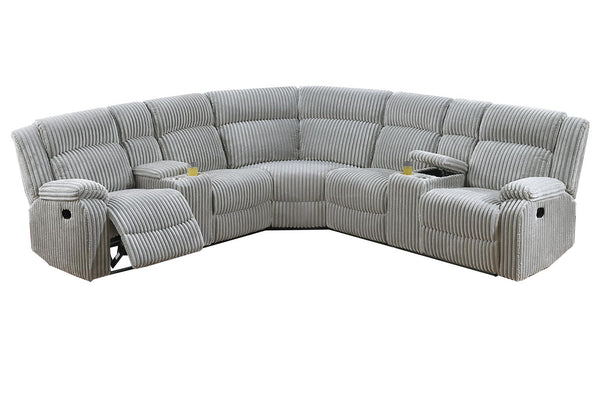 L-Shaped Power Reclining Sectional Sofa with USB Ports & Storage