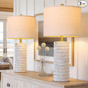 Farmhouse Ceramic Table Lamps Set of 2