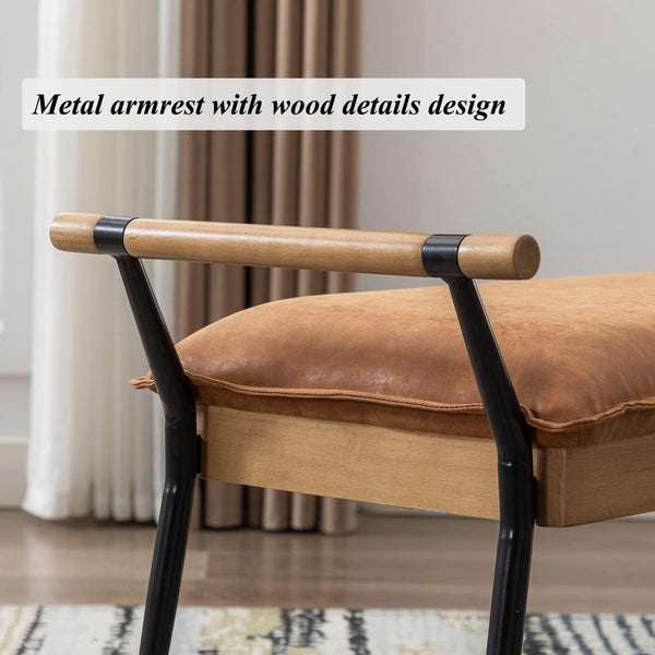 Rectangle Ottoman Bench with Arms