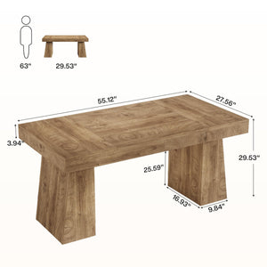 55-Inch Executive Desk with Double Pedestal