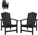 Stackable Adirondack Chair Set of 2 – HDPE Outdoor Patio Chair