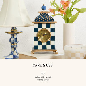 Royal Check Desk Clock