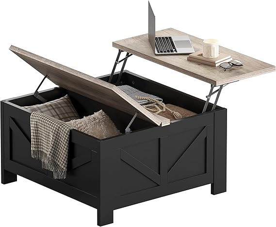 Square Lift Top Coffee Table with Hidden Storage