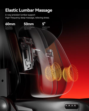 Ergonomic Gaming Chair with Lumbar Support, Massage & Heated Seat