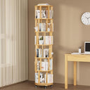 6-Tier 360° Rotating Bookshelf with Wheels