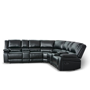 Reclining Sectional Sofa with Cup Holders & Storage
