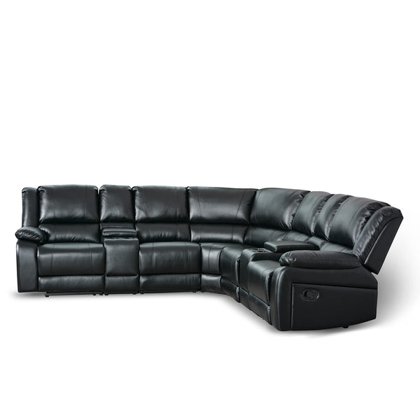 Reclining Sectional Sofa with Cup Holders & Storage