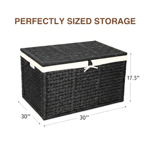 Wicker Storage Trunk with Lid