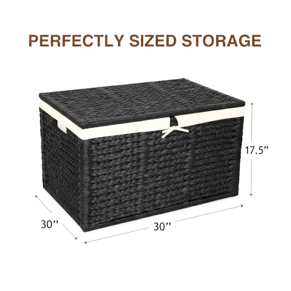 Wicker Storage Trunk with Lid