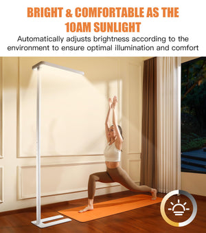 LED Floor Lamp with Motion Sensor – 9500LM, 4000K, Dimmable, Eye-Care Standing Light