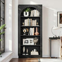 71" Tall Arched Bookcase – 5-Tier Open Wooden Bookshelf