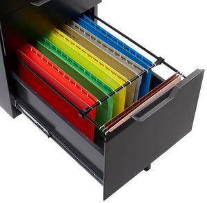 3-Drawer Mobile File Cabinet with Lock