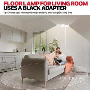 Full-Spectrum LED Floor Lamp with Dimmer