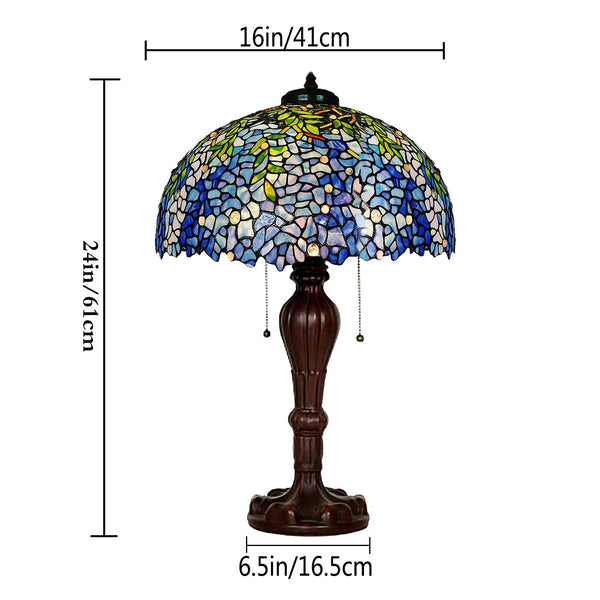 Tiffany Style Purple Wisteria Table Lamp