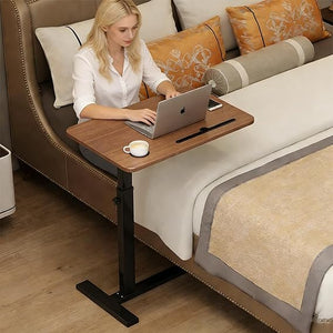Adjustable Overbed Table with Wheels & Cup Holder