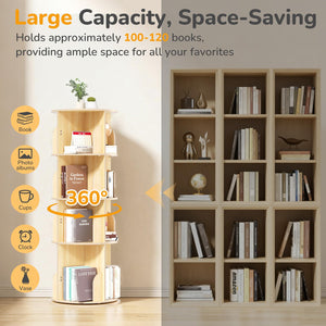 360° Rotating Bookshelf Tower