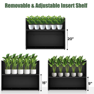 Heavy Duty Metal Planter Box with Removable Shelf