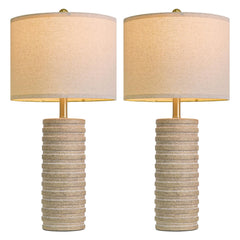Farmhouse Ceramic Table Lamps Set of 2