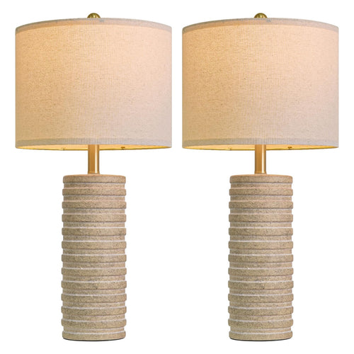 Farmhouse Ceramic Table Lamps Set of 2
