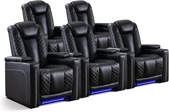 Electric Power Recliner Chair with USB Ports & Cup Holders