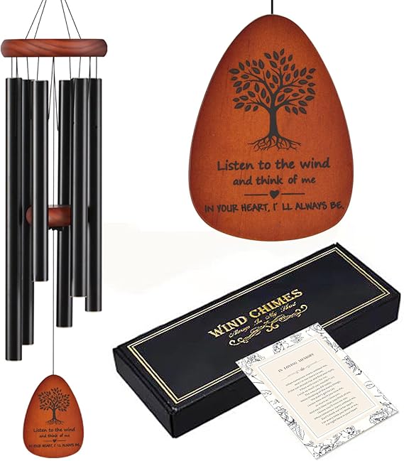Large Memorial Wind Chimes – Deep Tone Sympathy Gift