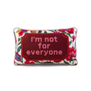 Needlepoint Throw Pillow - Not for Everyone - 9"x15" Small - Red Cotton