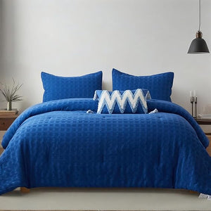Cotton Waffle Weave Comforter Set – 3-Piece Bedding Set