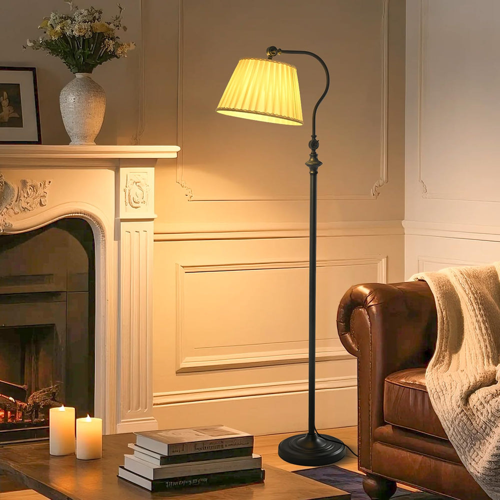 Smart Dimmable Floor Lamp with Fabric Shade
