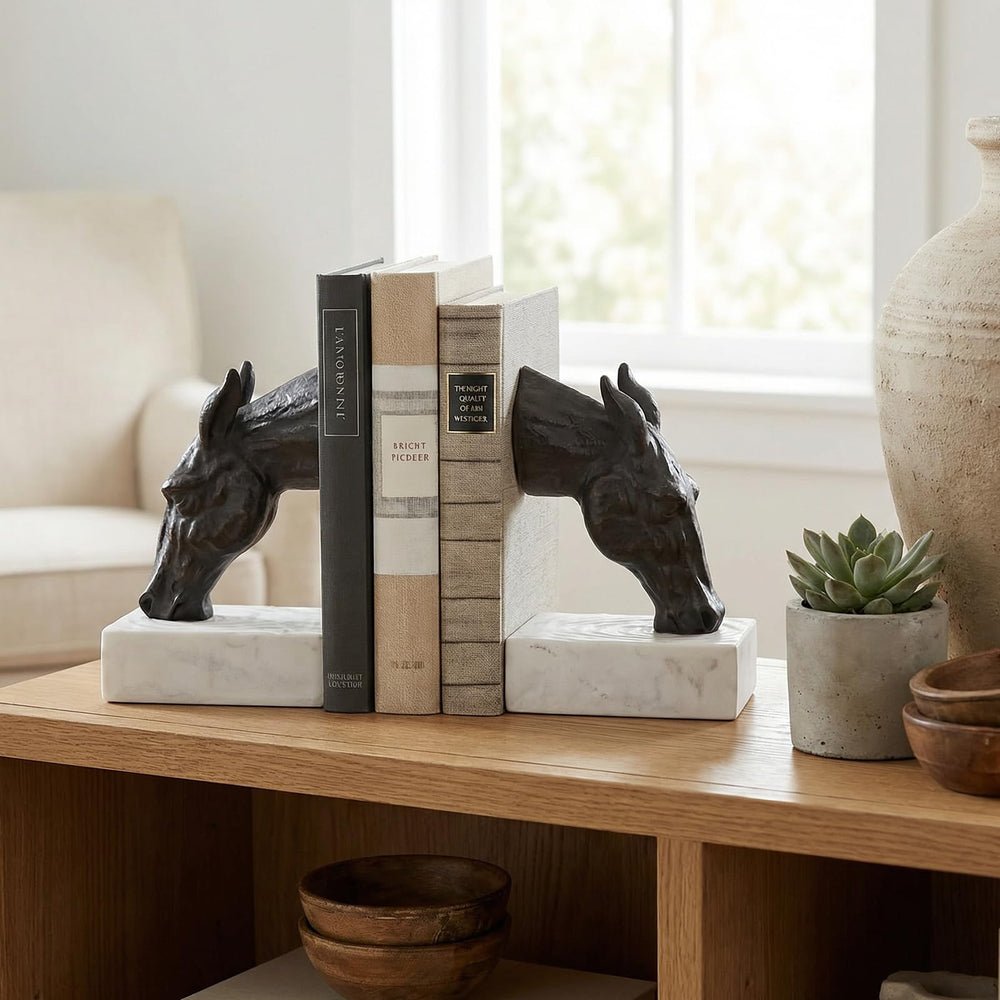 Horse Head Bookends, Set of 2