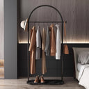 N-Shaped Coat Rack with Marble Base & 2 Hooks