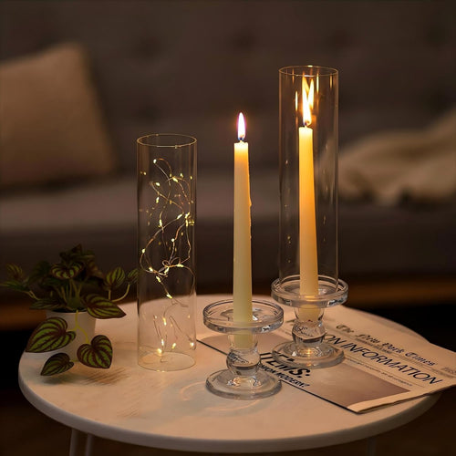 Glass Hurricane Candle Holders for Pillar & Taper Candles