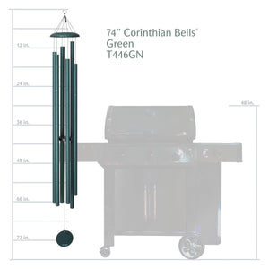 74-Inch Aluminum Wind Chime – Green