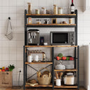 5-Tier Baker's Rack with Power Outlets & Wire Basket