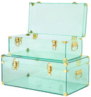 Acrylic Storage Chest Set of 2 with Handles & Hasps