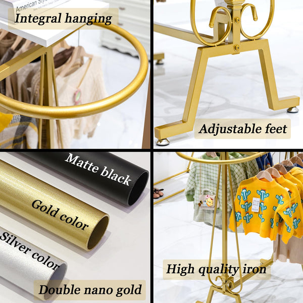 Oval Floor Standing Clothing Rack