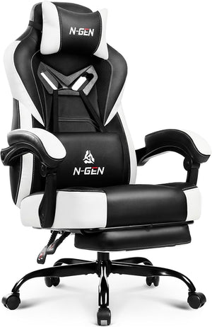 Big & Tall Ergonomic Gaming Chair with Footrest