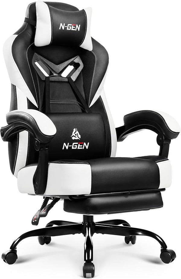Big & Tall Ergonomic Gaming Chair with Footrest