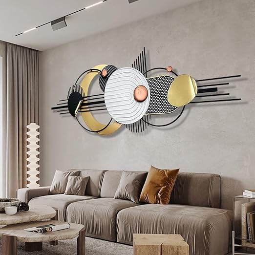 Metal Wall Sculpture Set – Large Abstract Geometric Wall Art
