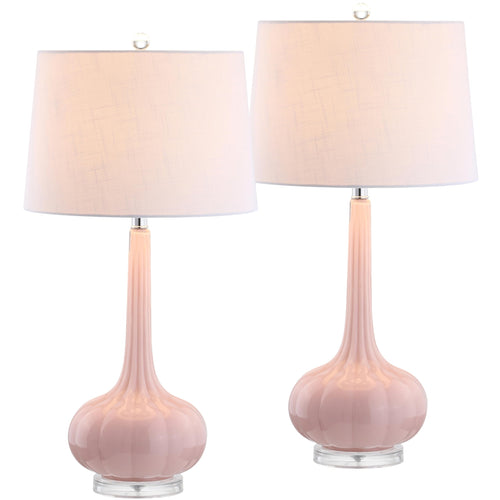 Glass Teardrop LED Table Lamp Set of 2