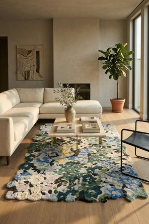 Hand-Tufted Wool Area Rug – Floral Cassia Design