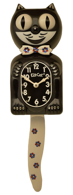 Black Animated Cat Wall Clock
