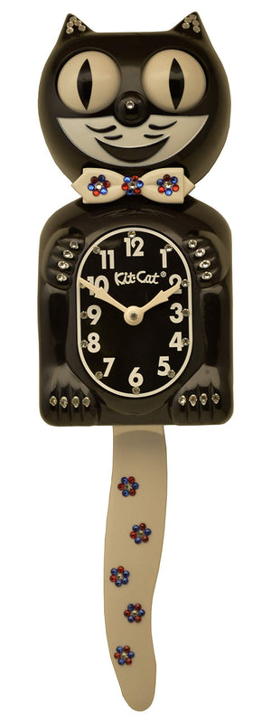Black Animated Cat Wall Clock