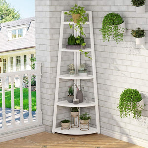 5-Tier Corner Shelf, 70" Tall