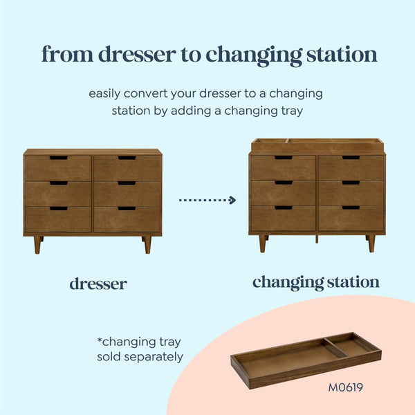 6-Drawer Wood Dresser for Nursery & Kids Bedroom
