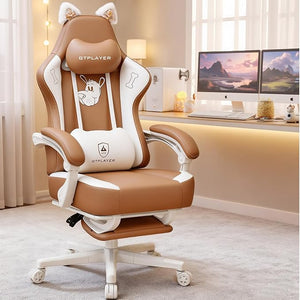 Cat Ear Gaming Chair – Velvet Reclining Office Chair