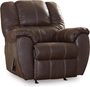 Faux Leather Manual Rocker Recliner