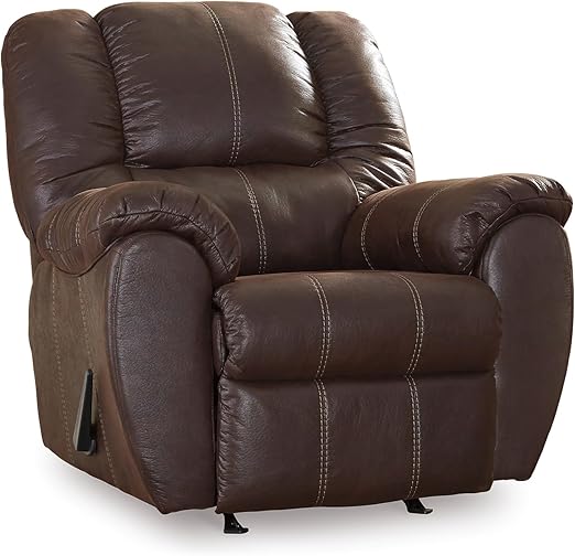 Faux Leather Manual Rocker Recliner